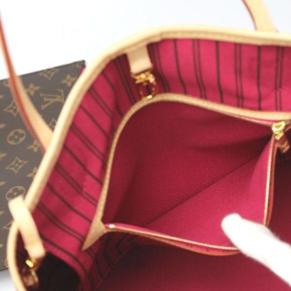 Louis Vuitton Neverfull MM Monogram Pivoine Tote Bag LV - Picture 10 of 11